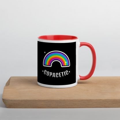 Copacetic Coffee Cup Mug with Color Inside - Various Color Options - Image 4