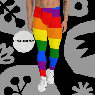 LGBTQ Owned Shop PRIDE Flag Rainbow Men's Leggings