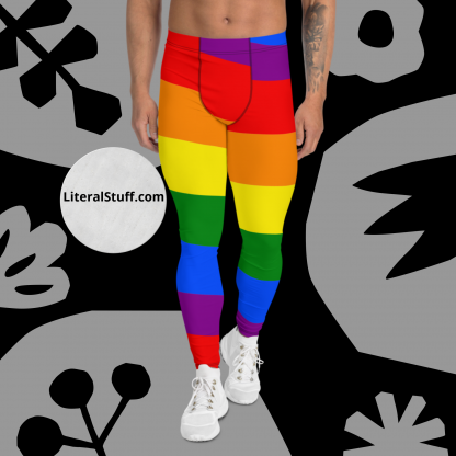 LGBTQ Owned Shop PRIDE Flag Rainbow Men's Leggings