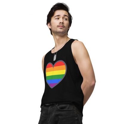 LGBTQ+ PRIDE Flag Heart of Love Tank Top - Various Color Options - Image 2