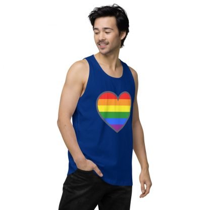 LGBTQ+ PRIDE Flag Heart of Love Tank Top - Various Color Options - Image 3