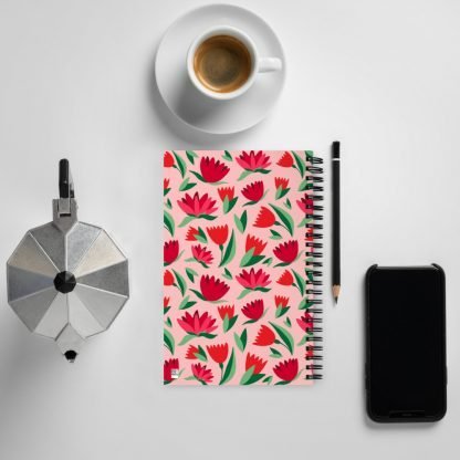 Spring Tulip Spiral Journal Notebook - Image 2