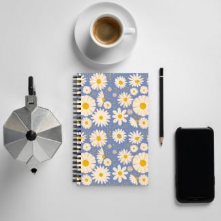 Flower Power Daisy Spiral Journal Notebook