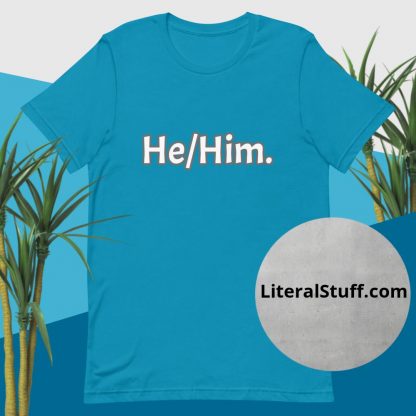 He/Him Pronouns Tee - Various Color Options - Image 10