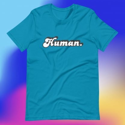 Human. Minimalist Tee White Fonts - Various Color Options - Image 9