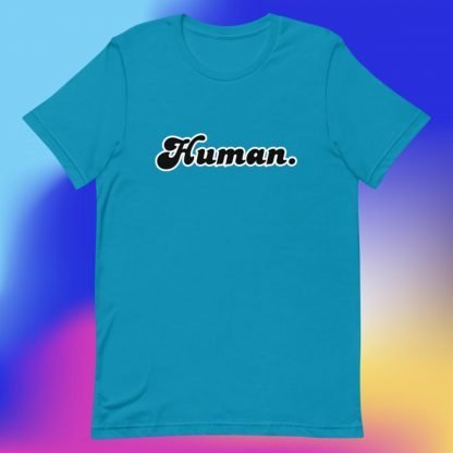Human Minimalist Tee Black Fonts - Various Color Options - Image 11