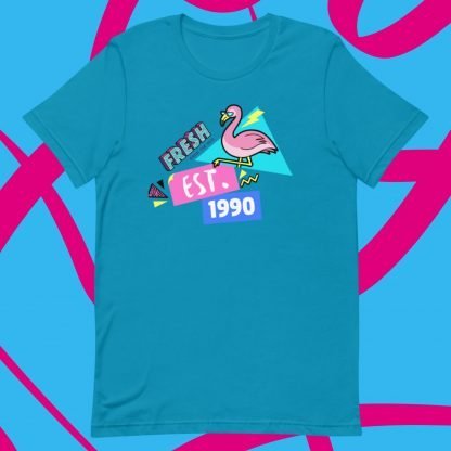1990 Flamingo Birth Year 90s Baby Tee - Various Color Options - Image 8