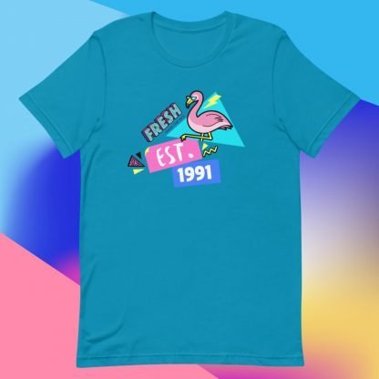 Flamingo 1991 Birth Year 90s Baby Tee - Various Color Options - Image 9