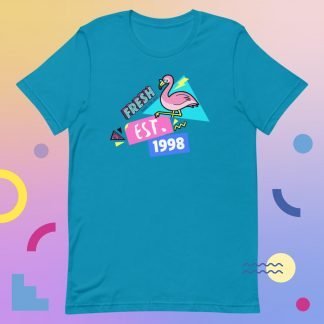 1998 Flamingo Birth Year 90s Baby Tee - Various Color Options