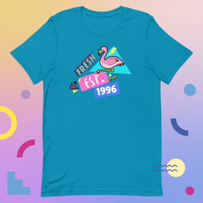 1996 Flamingo Birth Year 90s Baby Tee - Various Color Options - Image 3