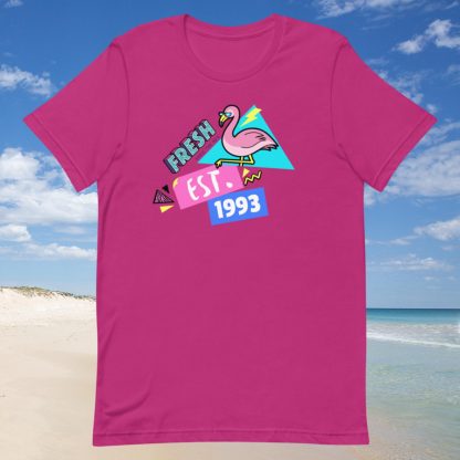 1993 Flamingo Birth Year 90s Baby Tee - Various Color Options - Image 2