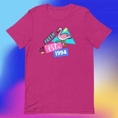 1994 Flamingo Birth Year 90s Baby Tee - Various Color Options - Image 2