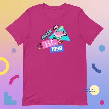 1998 Flamingo Birth Year 90s Baby Tee - Various Color Options - Image 2