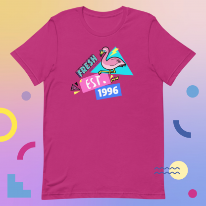 1996 Flamingo Birth Year 90s Baby Tee - Various Color Options - Image 2
