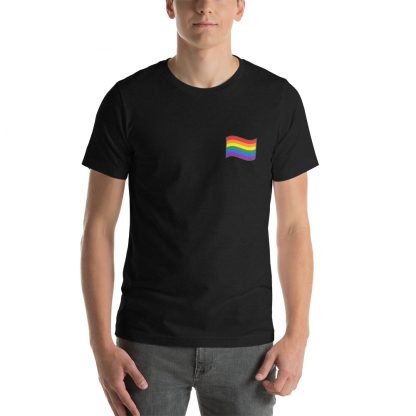 LGBTQ Owned Shop PRIDE FLAG Tee - Various Color Options - Image 3