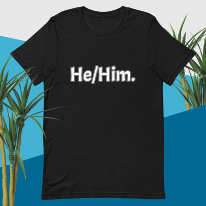He/Him Pronouns Tee - Various Color Options - Image 9