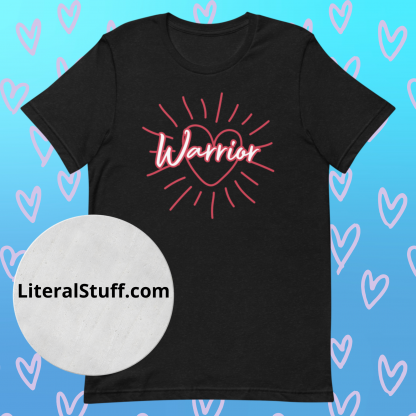 Heart Warrior CHD Zipper Club Unisex Tee - Various Color Options - Image 4