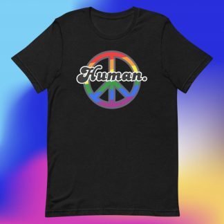 Human PRIDE Peace Flag Tee - Various Color Options