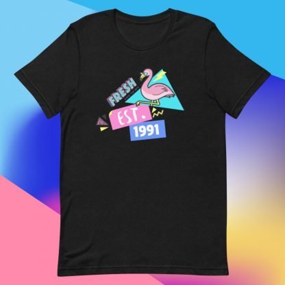 Flamingo 1991 Birth Year 90s Baby Tee - Various Color Options - Image 3