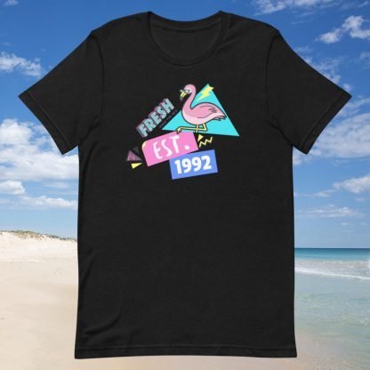 1992 Flamingo Birth Year 90s Baby Tee - Various Color Options - Image 2