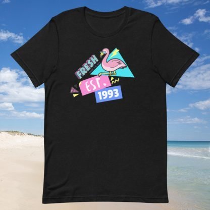 1993 Flamingo Birth Year 90s Baby Tee - Various Color Options - Image 3