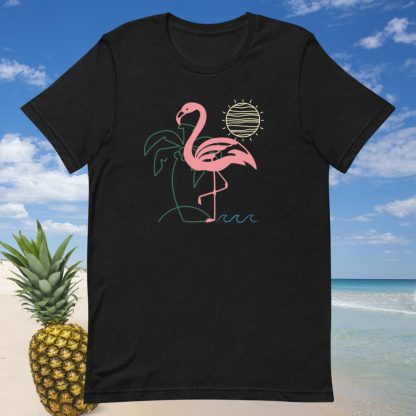 Flamingo Minimalist Beach Tropical Tee - Various Color Options