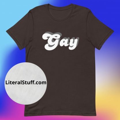 Gay Minimalist Statement Tee - Various Color Options - Image 12