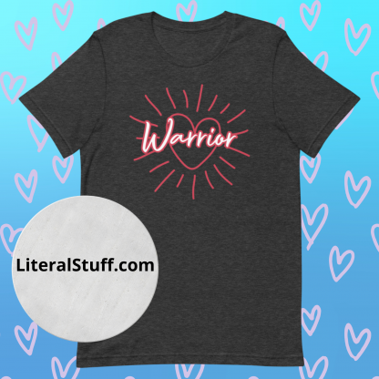 Heart Warrior CHD Zipper Club Unisex Tee - Various Color Options - Image 3