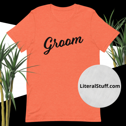 Groom Black Fonts Unisex Tee - Various Color Options - Image 7