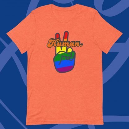 Human. PRIDE Flag Tee - Various Color Options - Image 4