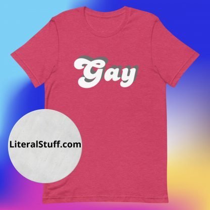 Gay Minimalist Statement Tee - Various Color Options - Image 4