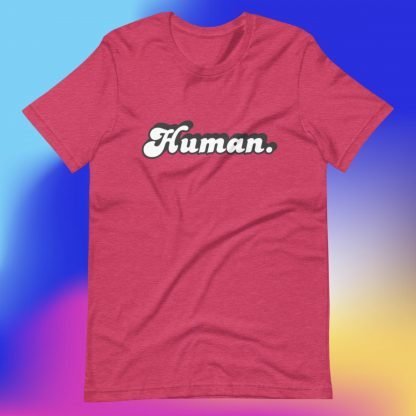 Human. Minimalist Tee White Fonts - Various Color Options - Image 3
