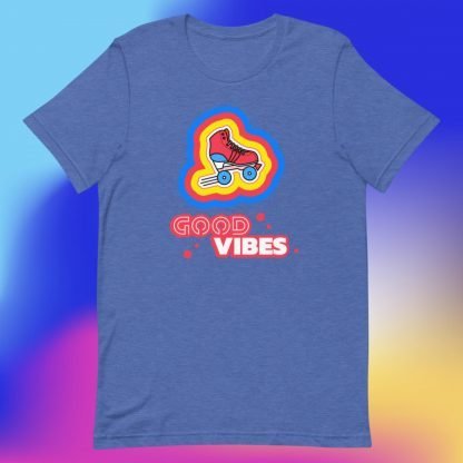 Good Vibes 70s 80s Roller Skate Tee - Various Color Options - Image 2