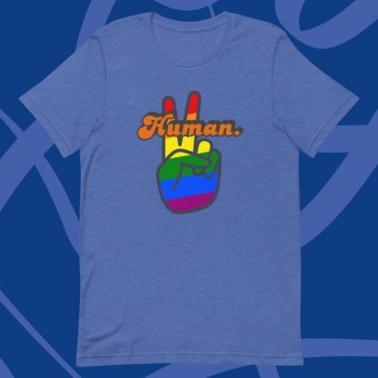 Human. PRIDE Flag Tee - Various Color Options - Image 5