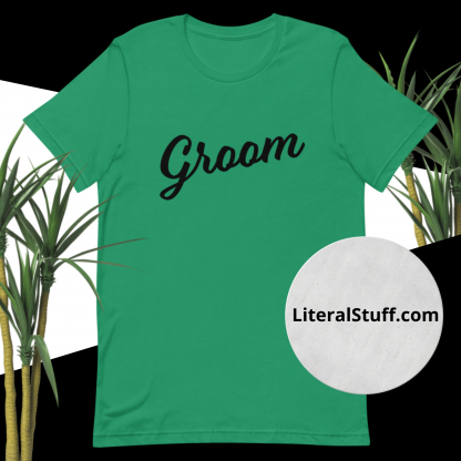 Groom Black Fonts Unisex Tee - Various Color Options - Image 6