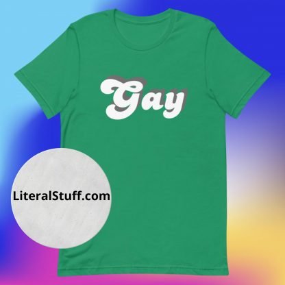 Gay Minimalist Statement Tee - Various Color Options - Image 5