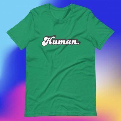 Human. Minimalist Tee White Fonts - Various Color Options - Image 4