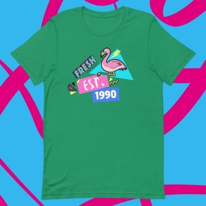 1990 Flamingo Birth Year 90s Baby Tee - Various Color Options - Image 4