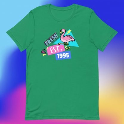 1995 Flamingo Birth Year 90s Baby Tee - Various color Options - Image 4