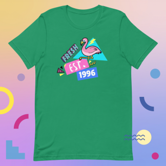 1996 Flamingo Birth Year 90s Baby Tee - Various Color Options