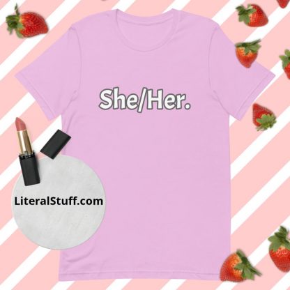 She/Her Pronoun Tee - Various Color Options - Image 9