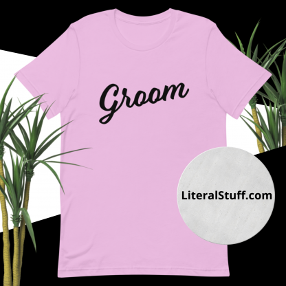 Groom Black Fonts Unisex Tee - Various Color Options - Image 4