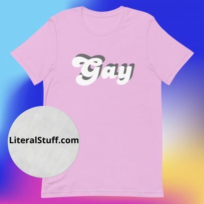 Gay Minimalist Statement Tee - Various Color Options - Image 11