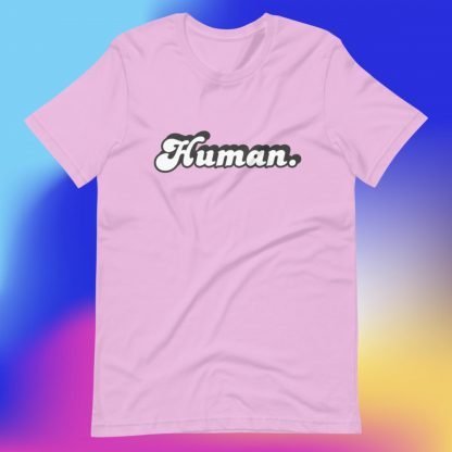 Human. Minimalist Tee White Fonts - Various Color Options - Image 8