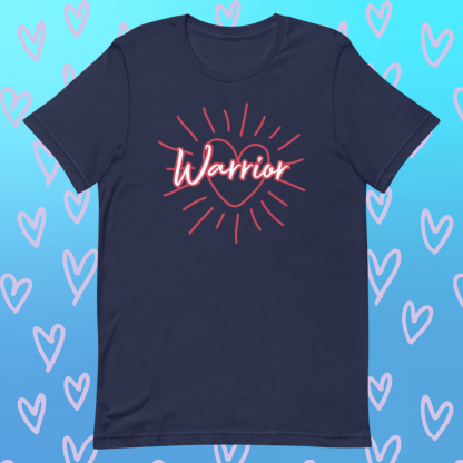 Heart Warrior CHD Zipper Club Unisex Tee - Various Color Options - Image 2