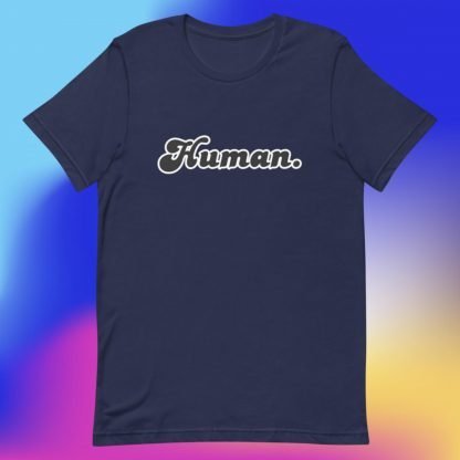 Human Minimalist Tee Black Fonts - Various Color Options - Image 7