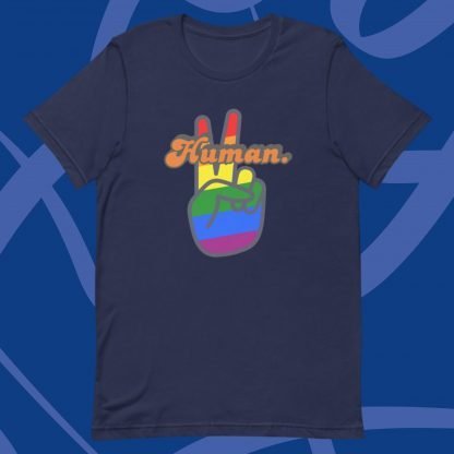Human. PRIDE Flag Tee - Various Color Options - Image 7