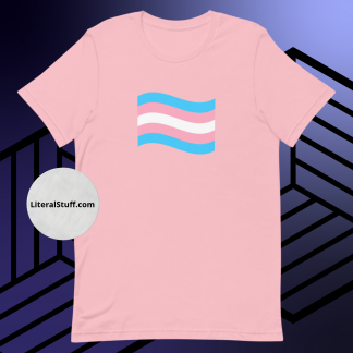 LGBTQ Owned Shop Trans Flag PRIDE Short Sleeved Tee - Various Color Options