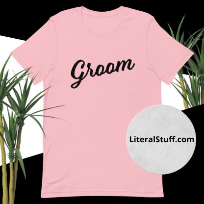 Groom Black Fonts Unisex Tee - Various Color Options - Image 3