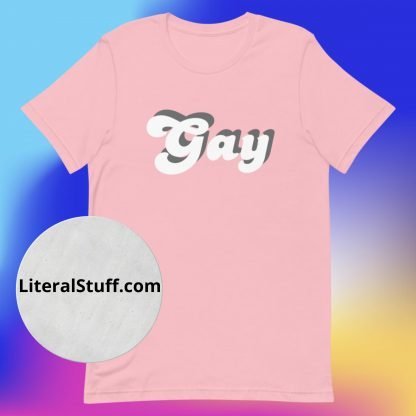 Gay Minimalist Statement Tee - Various Color Options - Image 7
